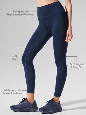 ALO Yoga 7/8 High-Waist Airlift Legging in Navy - S